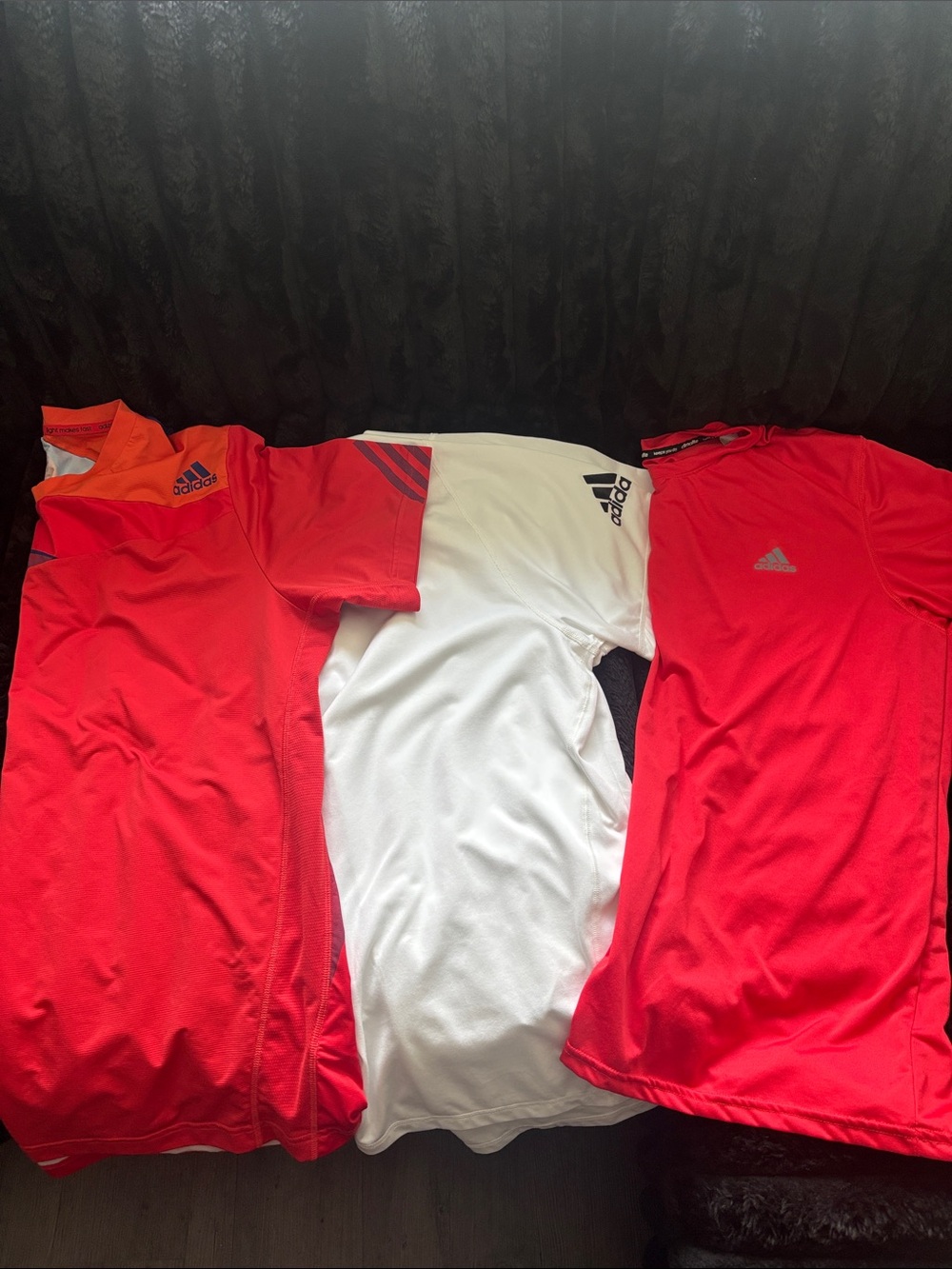 adidas Red & White Athletic Tee Set